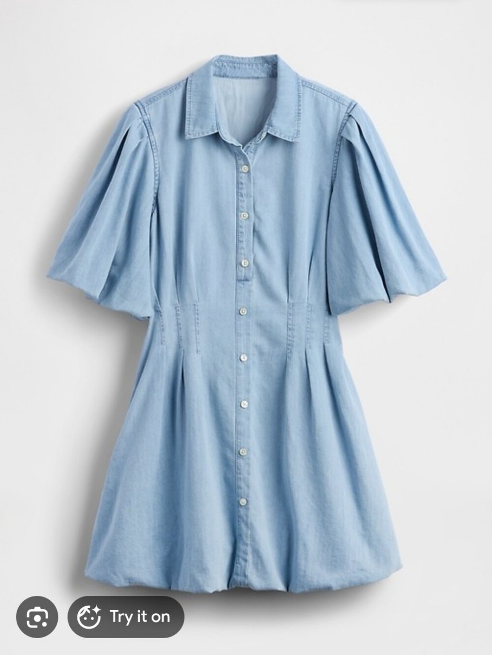 NWOT Gap Denim Basque Waist Dress M